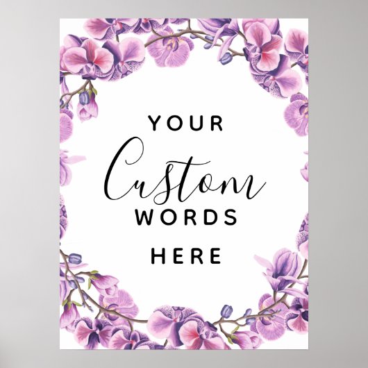 paarse pepertapper bruiloft creëer je eigen gewoon poster (Voorkant)