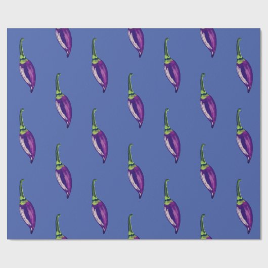 Paarse Peppers Art Cadeaupapier (Vlak)