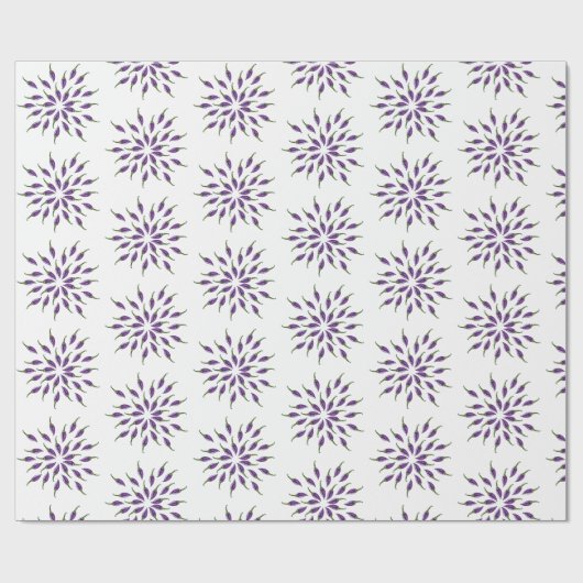 Paarse Peppers mandala Art Cadeaupapier (Vlak)