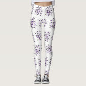 Paarse Peppers mandala Art Leggings (Voorkant)
