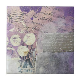 Paarse percelen - tegeltje