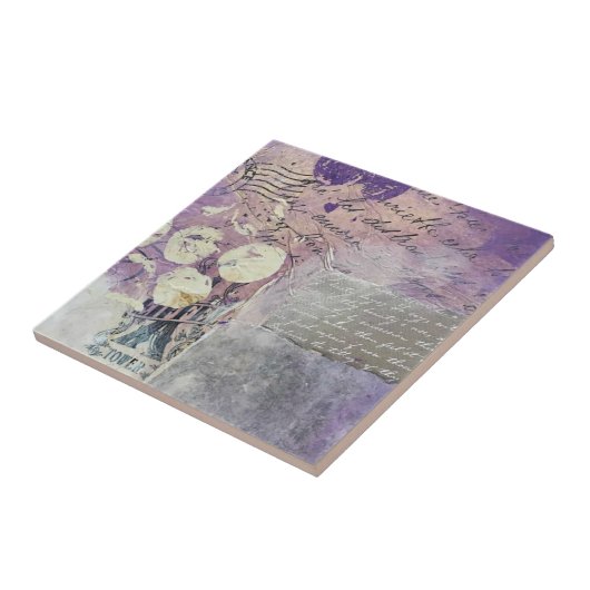 Paarse percelen - tegeltje (Zijkant)