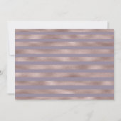 Paarse perforatie Floral Herfst Bridal Shower Invi Kaart (Achterkant)