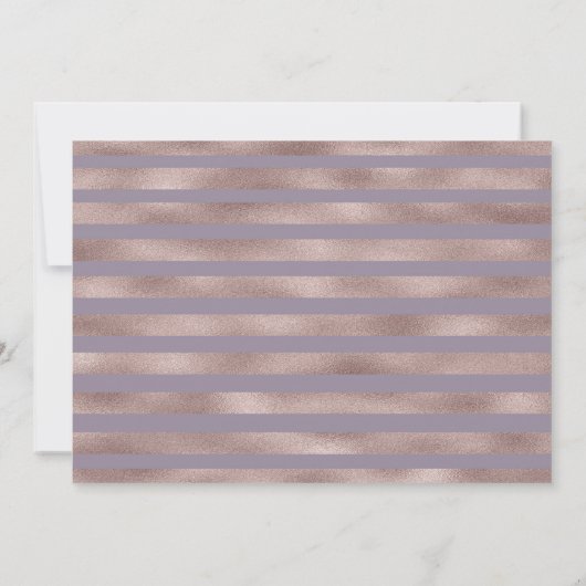 Paarse perforatie Floral Herfst Bridal Shower Invi Kaart (Achterkant)