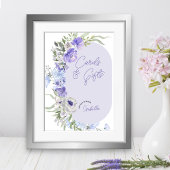 Paarse Peri Bloemen Hand Lettered Kaarten & Gesche Poster