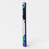 Paarse Periwinkle Blauwe & Zwarte Mozaïek Patroon Case-Mate iPhone Case (Achterkant/links)