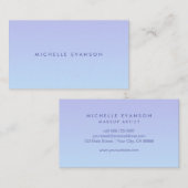 Paarse Periwinkle Blue Gradient Modern Visitekaartje (Voorkant / Achterkant)