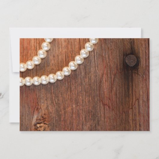 Paarse periwinkle, parelhoenders met houten koppel kaart (Achterkant)