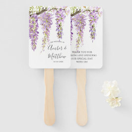 Paarse Periwinkle Wisteria Vine Wedding Handwaaier