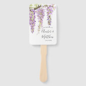 Paarse Periwinkle Wisteria Vine Wedding Handwaaier (Voorkant)