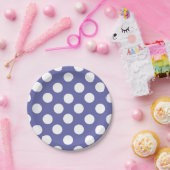 paarse periwinnaresse | witte haarpunten papieren bordje (Feest)