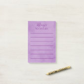 Paarse perkament post-it® notes (Op bureau)