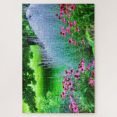 Paarse Perovskia en Echinacea Legpuzzel (Verticaal)