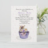  Paarse perskoeken, Vrijgezellenfeest Kaart (Staand voorkant)