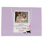Paarse persoonlijke foto en Moederdag Groot Cadeauzakje (Achterkant)