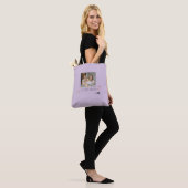 Paarse Persoonlijke Foto en Mohters Day Tote Bag (Op model)
