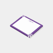 Paarse persoonlijke Post-it® notes Witte ventilato (Schuin)