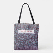 Paarse persoonlijke tote bag (Achterkant)