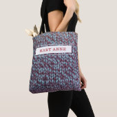 Paarse persoonlijke tote bag (Dichtbij)