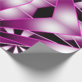 Paarse perspectiefverloopkleur gevulde tekening cadeaupapier (Hoek)