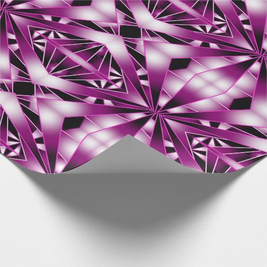 Paarse perspectiefverloopkleur gevulde tekening cadeaupapier (Hoek)