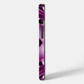 Paarse perspectiefverloopkleur gevulde tekening Case-Mate iPhone case (Achterkant / Links)