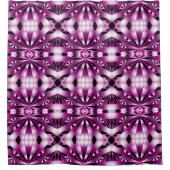 Paarse perspectiefverloopkleur gevulde tekening douchegordijn (Voorkant)