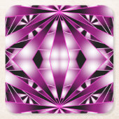 Paarse perspectiefverloopkleur gevulde tekening kartonnen onderzetters (Voorkant)