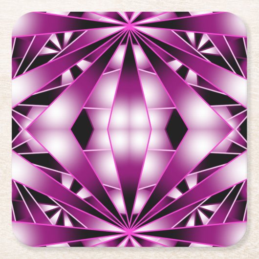 Paarse perspectiefverloopkleur gevulde tekening kartonnen onderzetters (Voorkant)