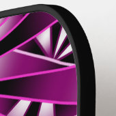 Paarse perspectiefverloopkleur gevulde tekening pickleball paddle (Links Detail)