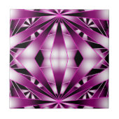 Paarse perspectiefverloopkleur gevulde tekening tegeltje (Voorkant)