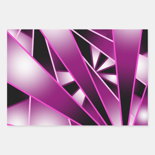 Paarse perspectiefverloopkleurvulling inpakpapier vel (Voorkant 3)