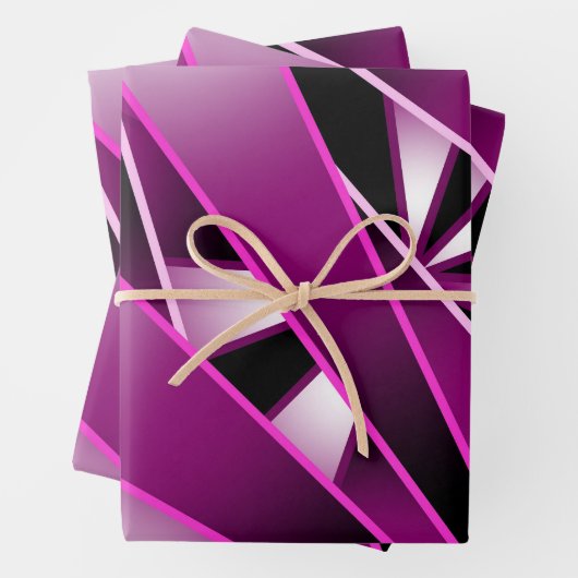 Paarse perspectiefverloopkleurvulling inpakpapier vel (In situ)