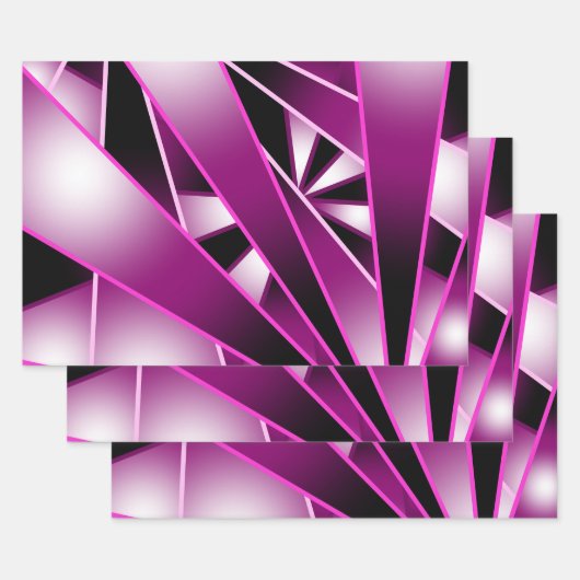 Paarse perspectiefverloopkleurvulling inpakpapier vel (Set)