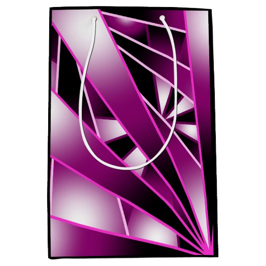 Paarse perspectiefverloopkleurvulling medium cadeauzakje (Voorkant)