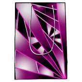 Paarse perspectiefverloopkleurvulling medium cadeauzakje (Achterkant)