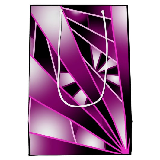 Paarse perspectiefverloopkleurvulling medium cadeauzakje (Achterkant)