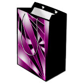 Paarse perspectiefverloopkleurvulling medium cadeauzakje (Achterkant Gekanteld)