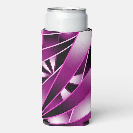 Paarse perspectiefverloopkleurvulling seltzer blikjeskoeler (Seltzer Voorkant)