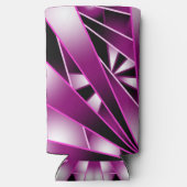 Paarse perspectiefverloopkleurvulling seltzer blikjeskoeler (Achterkant)