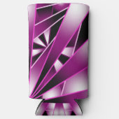 Paarse perspectiefverloopkleurvulling seltzer blikjeskoeler (Voorkant)