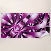 Paarse perspectiefverloopkleurvulling strandlaken (Voorkant)