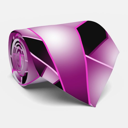 Paarse perspectiefverloopkleurvulling stropdas (Opgerold)