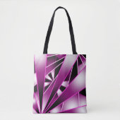 Paarse perspectiefverloopkleurvulling tote bag (Voorkant)