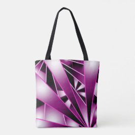 Paarse perspectiefverloopkleurvulling tote bag