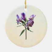 Paarse Peruaanse lelie Keramisch Ornament (Achterkant)