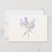 Paarse Peruaanse Lelie RSVP Kaartje (Achterkant)