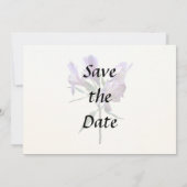 Paarse Peruaanse Lelie Save The Date (Achterkant)