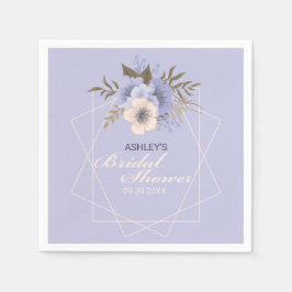 Paarse Perzik Pastel Geometrische Rozen Bruiloft Servet