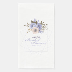 Paarse Perzik Pastel Geometrische Rozen Bruiloftsb Servet